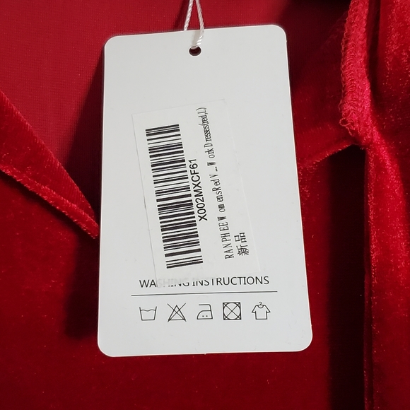 Ranphee Ruffle Sleeve Bow Tie Neck Velvet Dress - Picture 7 of 15